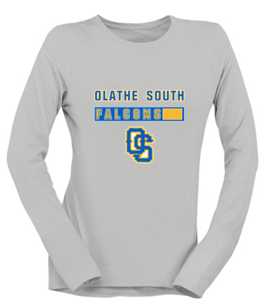 Olathe South Falcons OS Script Mascot #7 Women's Premium LS T-Shirt