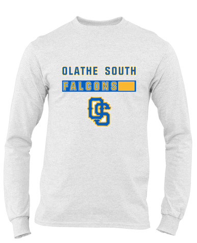 Olathe South Falcons OS Script Mascot #7 Men's Premium LS T-Shirt