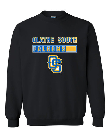 Olathe South Falcons OS Script Mascot #7 Men's Sweatshirt