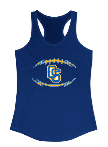 Olathe South Falcons OS Script Football #3 Women's Tank Top