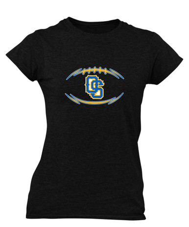 Olathe South Falcons OS Script Football #3 Women's SS T-Shirt