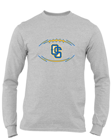 Olathe South Falcons OS Script Football #3 Men's LS T-Shirt