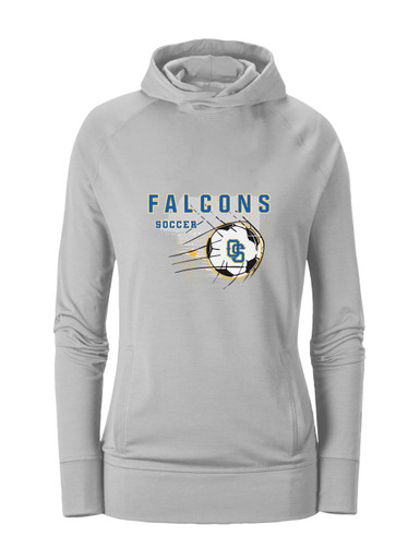 Olathe South Falcons OS Script Soccer #2 Women's Hoodie