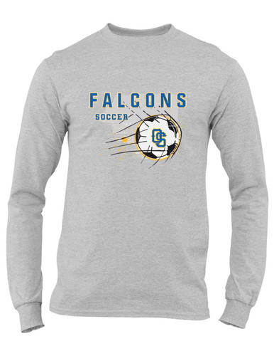 Olathe South Falcons OS Script Soccer #2 Men's Premium LS T-Shirt