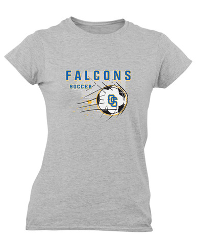 Olathe South Falcons OS Script Soccer #2 Women's Premium SS T-Shirt