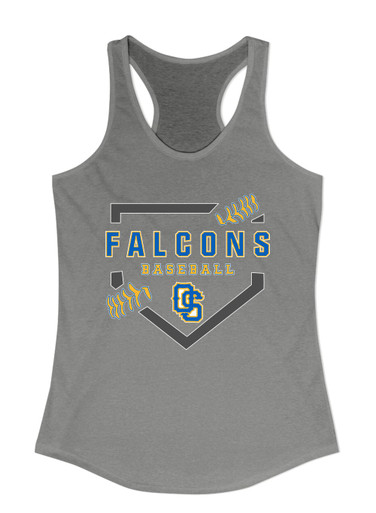 Olathe South Falcons OS Script Baseball #2 Women's Tank Top