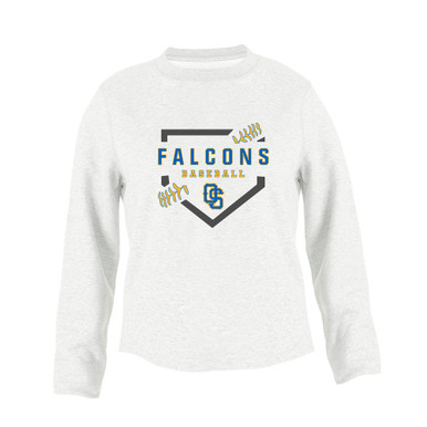 Olathe South Falcons OS Script Baseball #2 Women's Sweatshirt