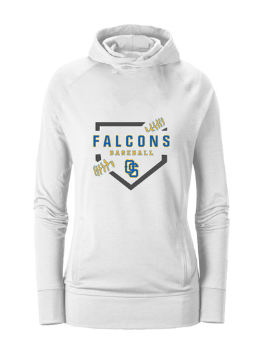 Olathe South Falcons OS Script Baseball #2 Women's Hoodie