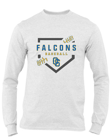 Olathe South Falcons OS Script Baseball #2 Men's Premium LS T-Shirt