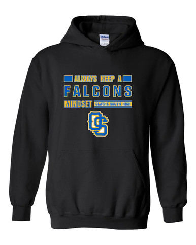 Olathe South Falcons OS Script Mindset Men's Hoodie