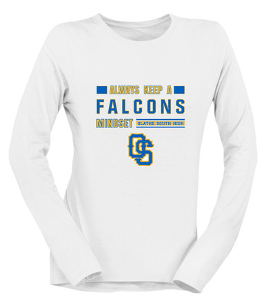 Olathe South Falcons OS Script Mindset Women's Premium LS T-Shirt