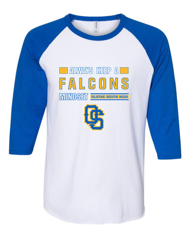 Olathe South Falcons OS Script Mindset Men's Baseball T-Shirt