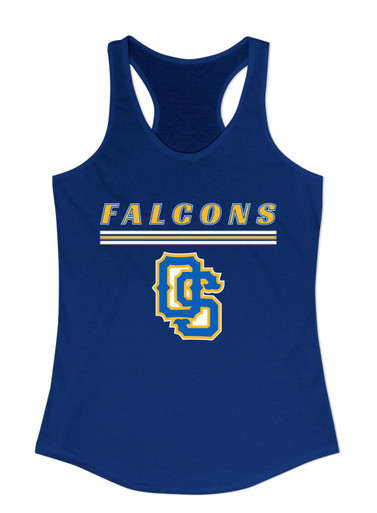 Olathe South Falcons OS Script Mascot #8 Women's Tank Top