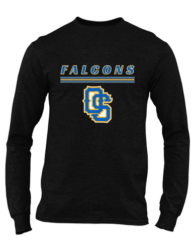 Olathe South Falcons OS Script Mascot #8 Men's Premium LS T-Shirt