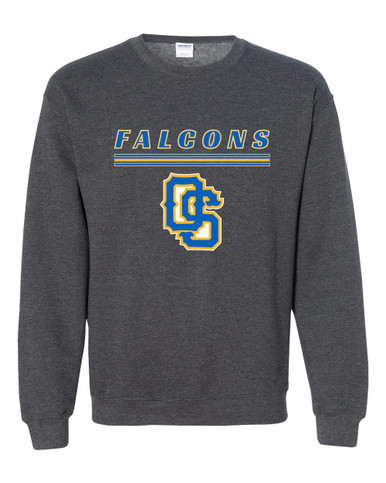 Olathe South Falcons OS Script Mascot #8 Men's Sweatshirt