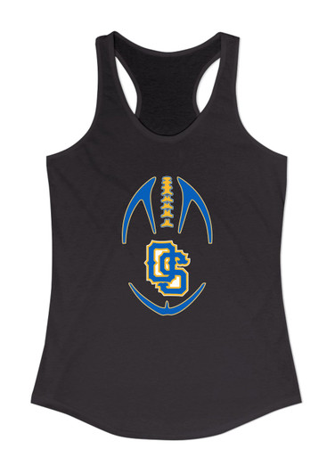 Olathe South Falcons OS Script Football #4 Women's Tank Top