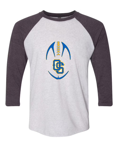 Olathe South Falcons OS Script Football #4 Men's Baseball T-Shirt
