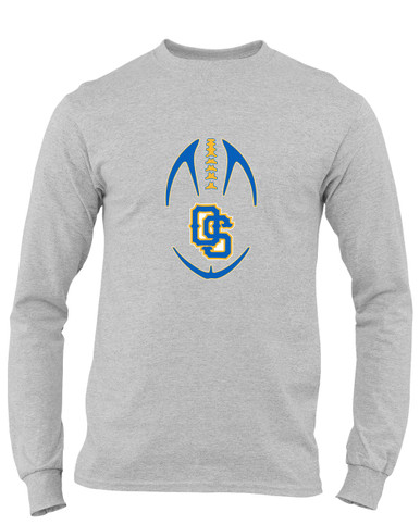 Olathe South Falcons OS Script Football #4 Men's LS T-Shirt