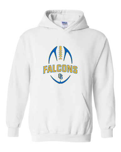 Olathe South Falcons OS Script Football #5 Men's Hoodie