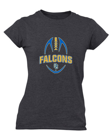 Olathe South Falcons OS Script Football #5 Women's SS T-Shirt
