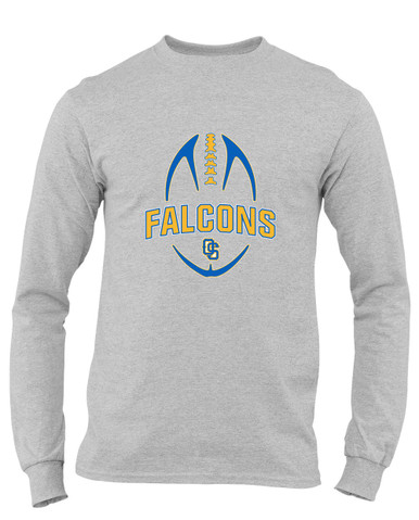 Olathe South Falcons OS Script Football #5 Men's Premium LS T-Shirt