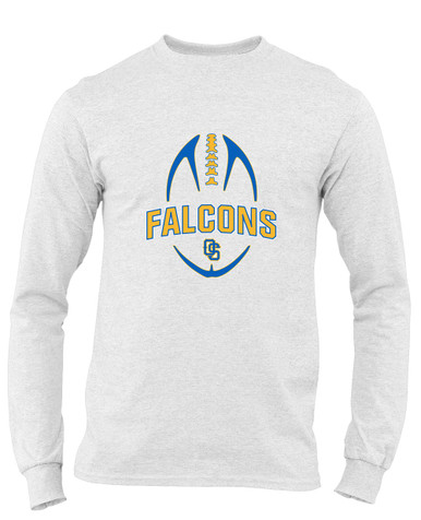 Olathe South Falcons OS Script Football #5 Men's LS T-Shirt
