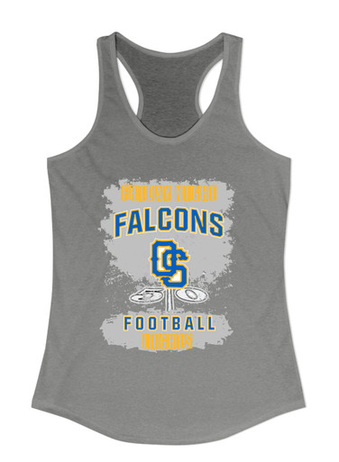 Olathe South Falcons OS Script Football #6 Women's Tank Top