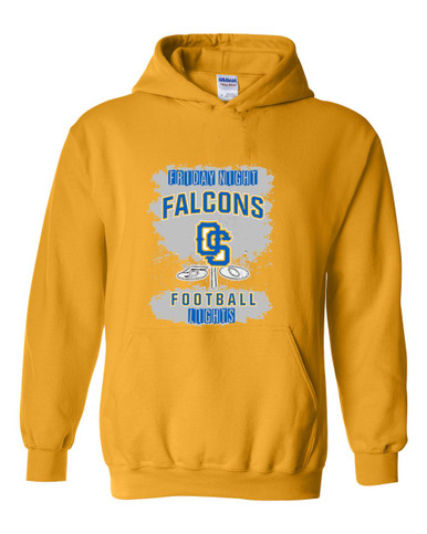 Olathe South Falcons OS Script Football #6 Men's Hoodie