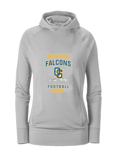 Olathe South Falcons OS Script Football #6 Women's Hoodie