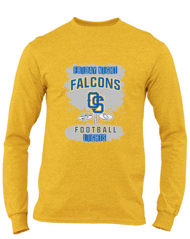 Olathe South Falcons OS Script Football #6 Men's LS T-Shirt