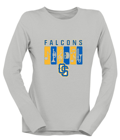 Olathe South Falcons OS Script Band # 2 Women's Premium LS T-Shirt