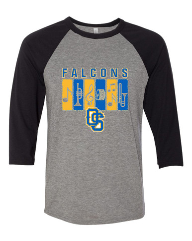 Olathe South Falcons OS Script Band # 2 Women's Baseball T-Shirt