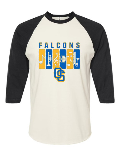 Olathe South Falcons OS Script Band # 2 Men's Baseball T-Shirt