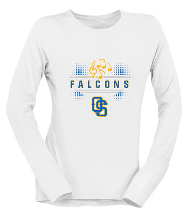 Olathe South Falcons OS Script Band # 3 Women's Premium LS T-Shirt