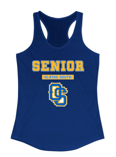 Olathe South Falcons OS Script Senior #2 Women's Tank Top