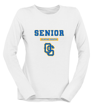 Olathe South Falcons OS Script Senior #2 Women's LS T-Shirt
