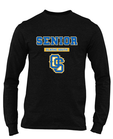 Olathe South Falcons OS Script Senior #2 Men's Premium LS T-Shirt