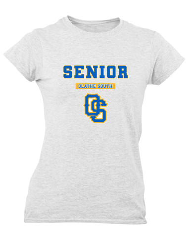 Olathe South Falcons OS Script Senior #2 Women's Premium SS T-Shirt