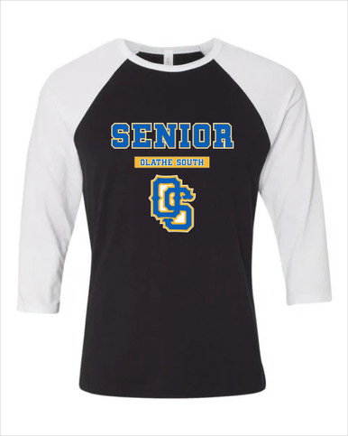 Olathe South Falcons OS Script Senior #2 Men's Baseball T-Shirt