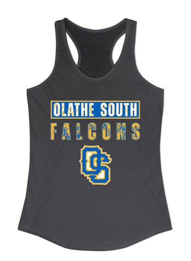 Olathe South Falcons OS Script Mascot #9 Women's Tank Top