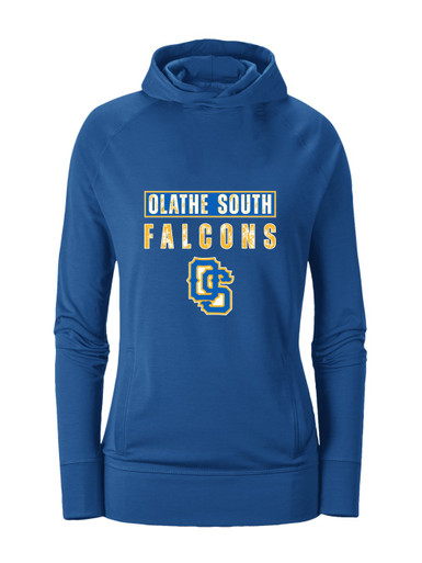 Olathe South Falcons OS Script Mascot #9 Women's Hoodie