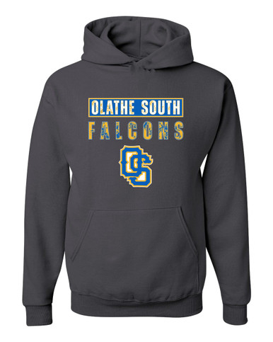 Olathe South Falcons OS Script Mascot #9 Men's Premium Hoodie