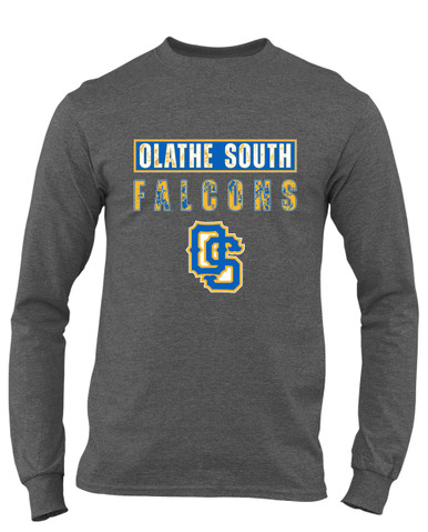Olathe South Falcons OS Script Mascot #9 Men's Premium LS T-Shirt