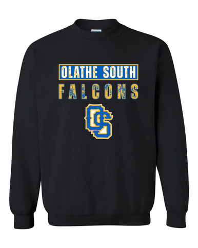 Olathe South Falcons OS Script Mascot #9 Men's Sweatshirt