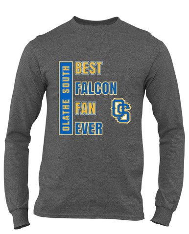 Olathe South Falcons OS Script Best Falcon Fan Men's LS T-Shirt