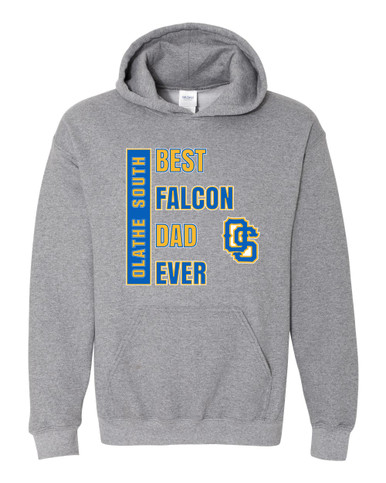 Olathe South Falcons OS Script Best Falcon Dad Men's Hoodie