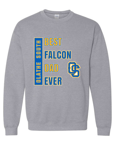 Olathe South Falcons OS Script Best Falcon Dad Men's Sweatshirt