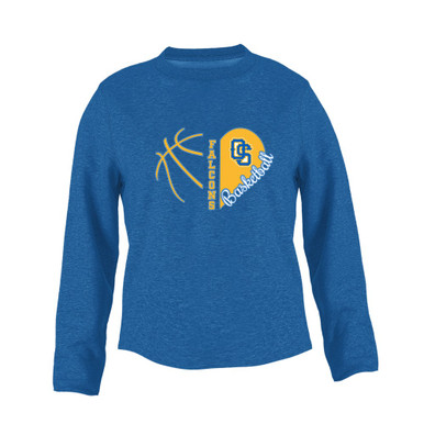 Olathe South Falcons OS Script Heart Basketball Women's Sweatshirt