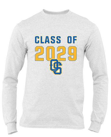Olathe South Falcons OS Script Class of 2029 Men's LS T-Shirt