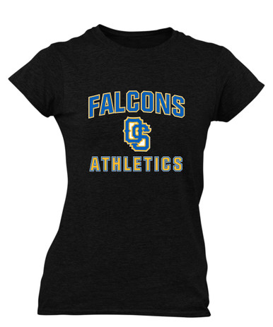 Olathe South Falcons OS Script Athletics Women's Premium SS T-Shirt